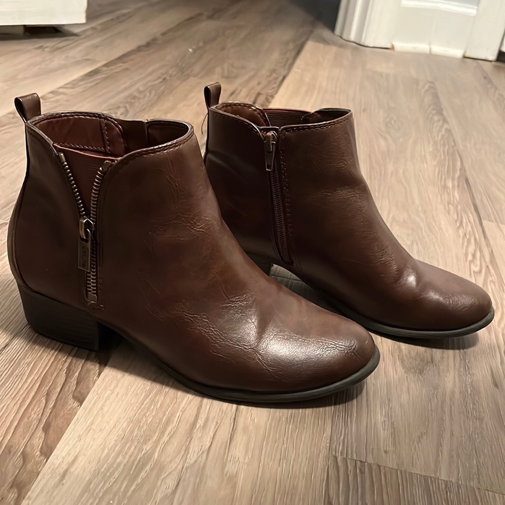 Brown booties